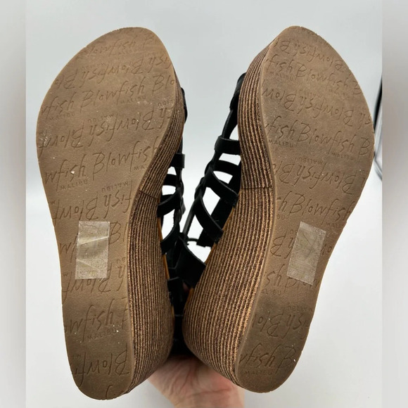Piper‎ Blowfish Malibu Wedge Sandal Black 8.5 - Picture 7 of 9